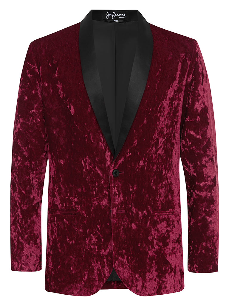 Crimson Crushed Silk Velvet