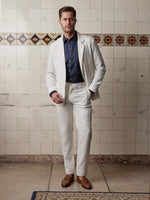 Ivory Linen & Silk Trousers - Joe Bananas | Australia