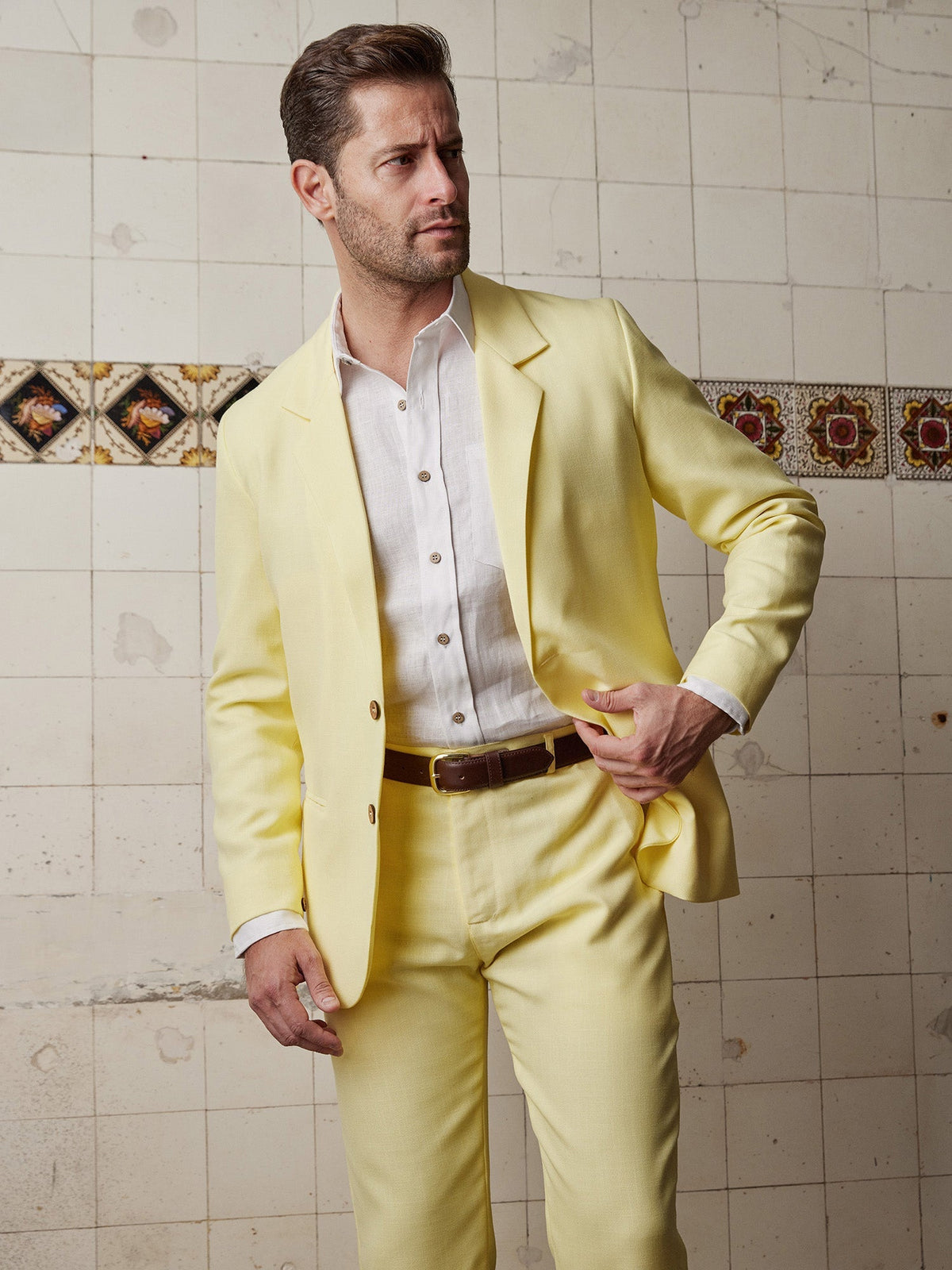 Lemon Linen & Silk Suit - Joe Bananas | Australia