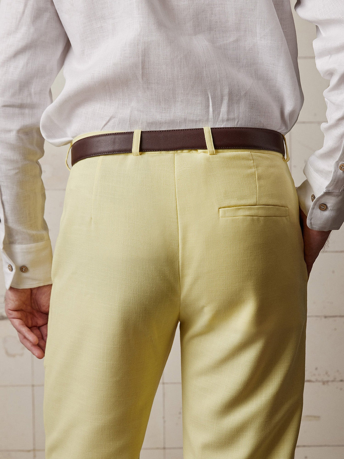 Lemon Linen & Silk Trousers - Joe Bananas | Australia