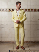 Lemon Linen & Silk Trousers - Joe Bananas | Australia