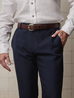 Navy Linen & Silk Trousers - Joe Bananas | Australia