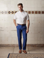 Ocean Blue Linen & Silk Trousers - Joe Bananas | Australia