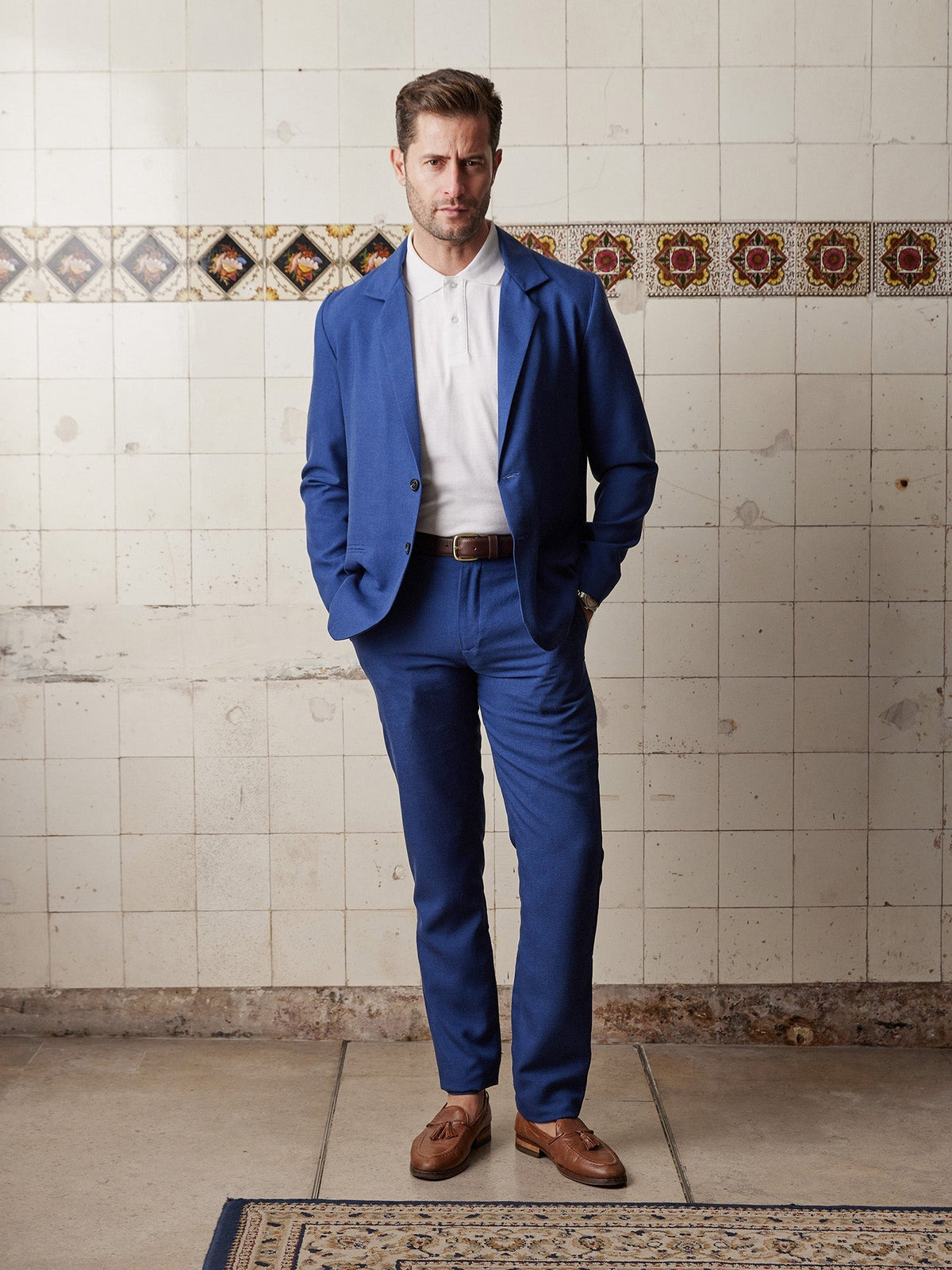 Ocean Blue Linen & Silk Trousers - Joe Bananas | Australia