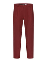 Ox Blood Non Crush Linen Trousers - Joe Bananas | Australia