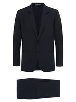 Navy Linen & Silk Suit