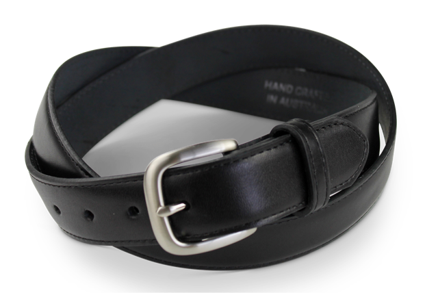 Black Top End Water Buffalo Hide Belt
