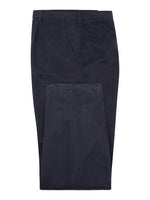 Navy Silk Twill Trousers