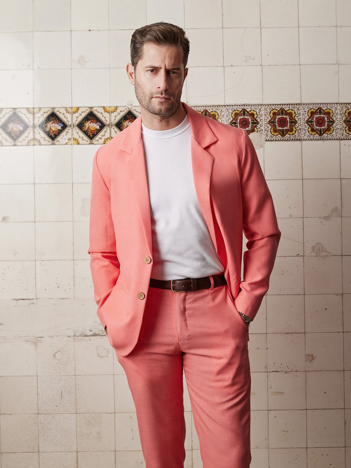 Coral Linen & Silk Suit - Joe Bananas | Australia