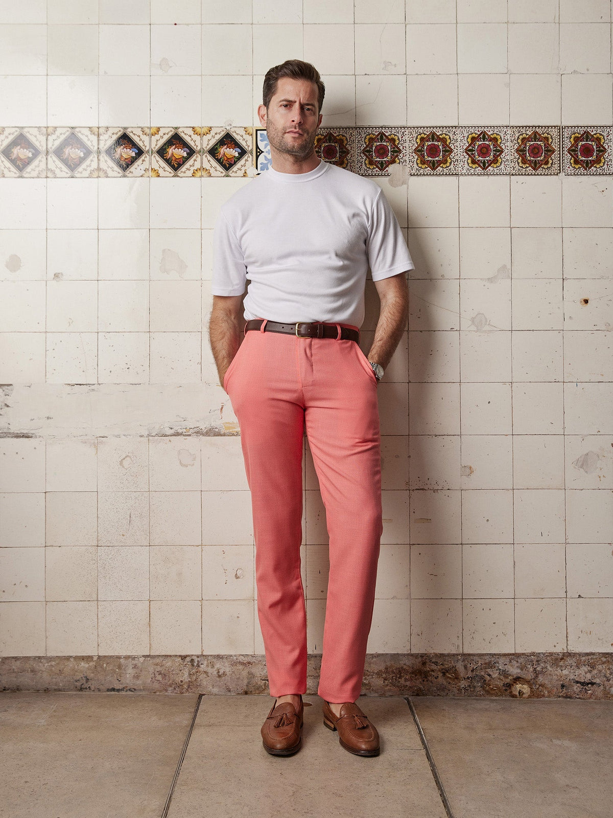Coral Linen & Silk Trousers - Joe Bananas | Australia