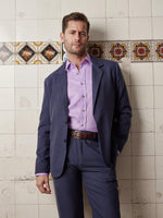 Indigo Linen & Silk Jacket - Joe Bananas | Australia