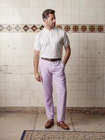 Lilac Linen & Silk Trousers - Joe Bananas | Australia