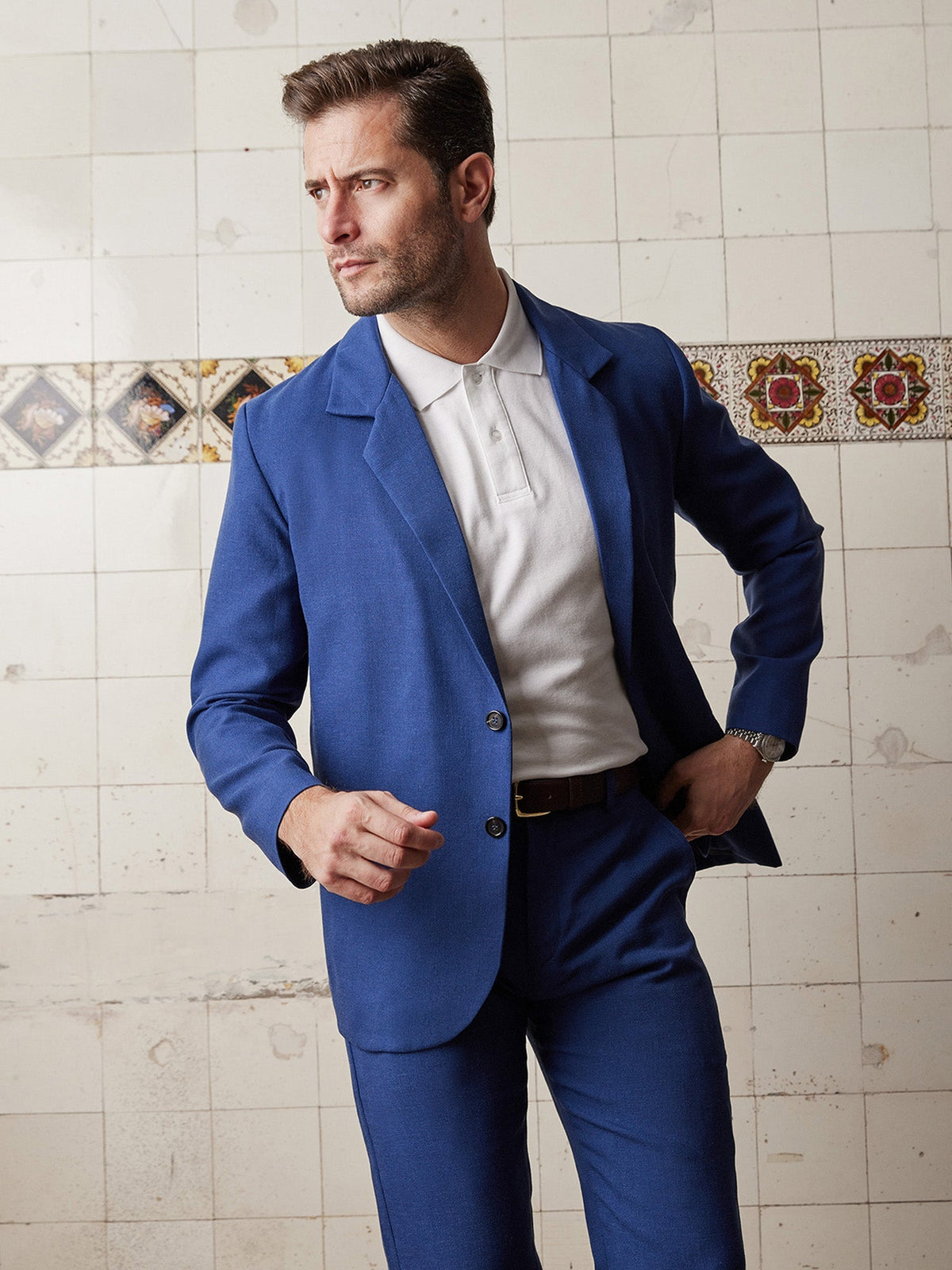 Ocean Blue Linen & Silk Jacket - Joe Bananas | Australia