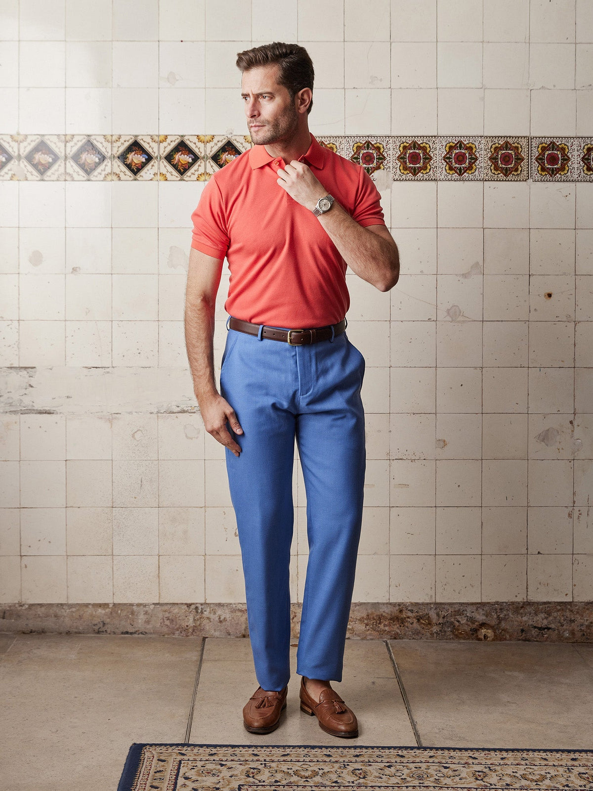 Regatta Blue Linen & Silk Trousers - Joe Bananas | Australia