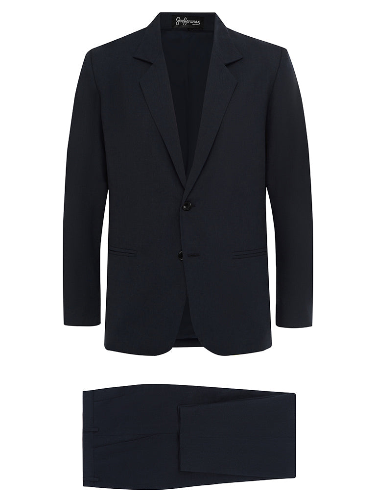 Navy Linen & Silk Suit