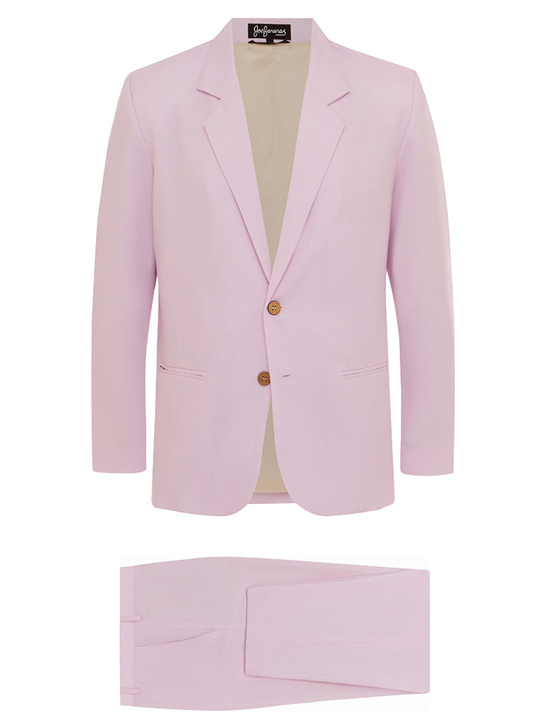 Soft Pink Linen & Silk Suit