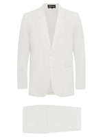 Ivory Linen & Silk Suit