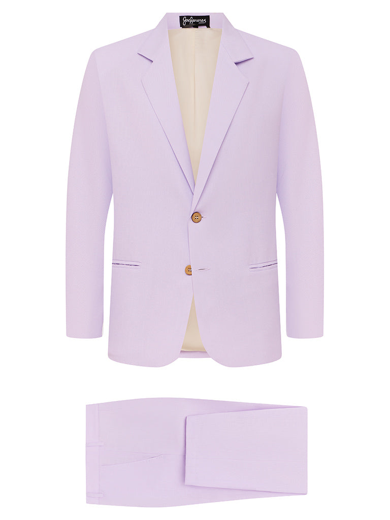Lilac Linen & Silk Suit