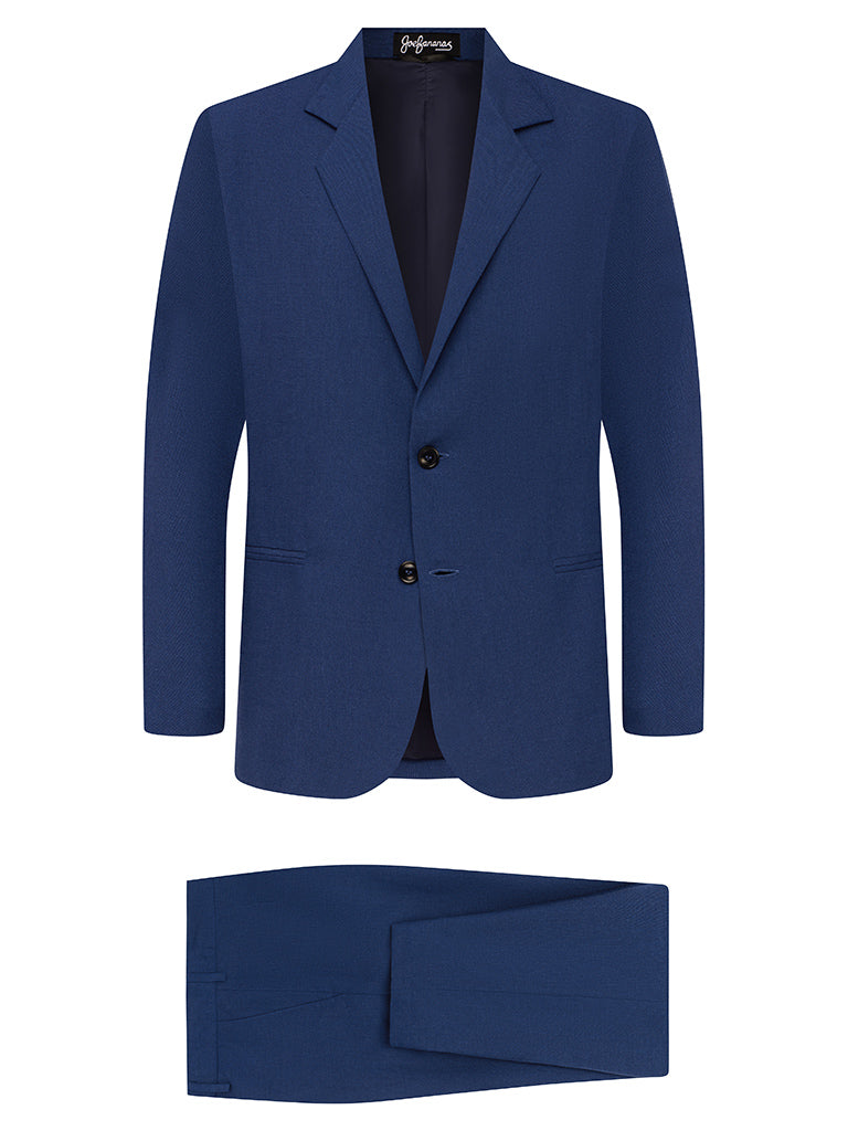 Ocean Blue Linen & Silk Suit