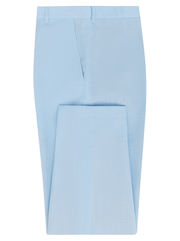 Sky Blue Linen & Silk Trousers