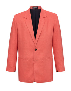 Coral Linen Jacket