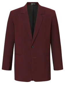 Burgandy Silk Crepe Trousers