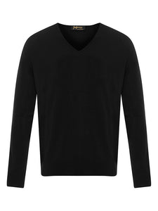 Golden Fibre Black V Neck
