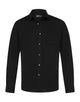 Black Silk Crepe L/S Shirt