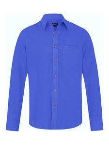 Olympian Blue Linen L/S Shirt