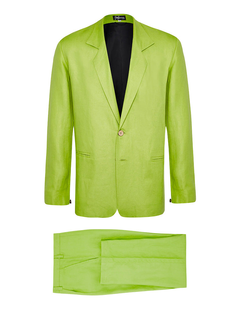 Lime Linen Suit