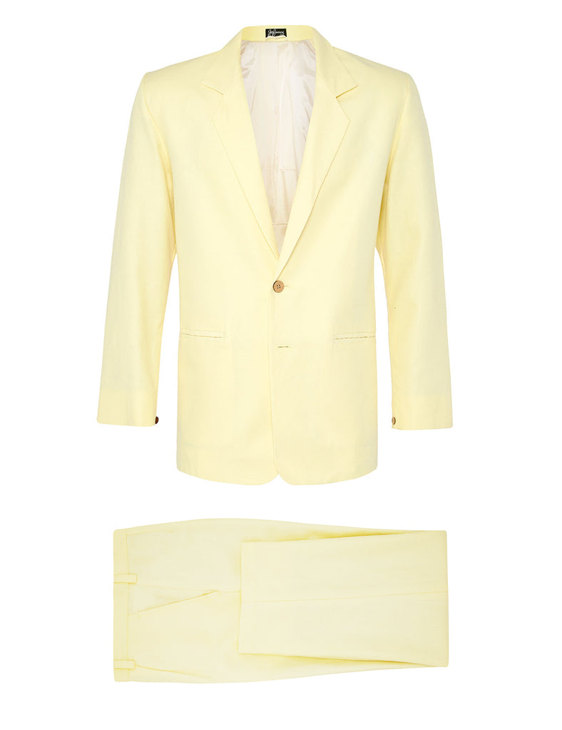 Lemon Spread Linen Suit
