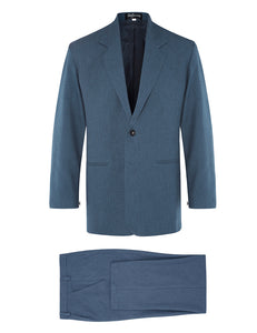 Blue Denim Non Crush Linen Suit