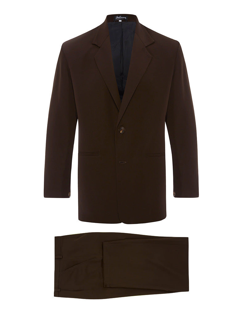 Chocolate Brown Silk Crepe Suit